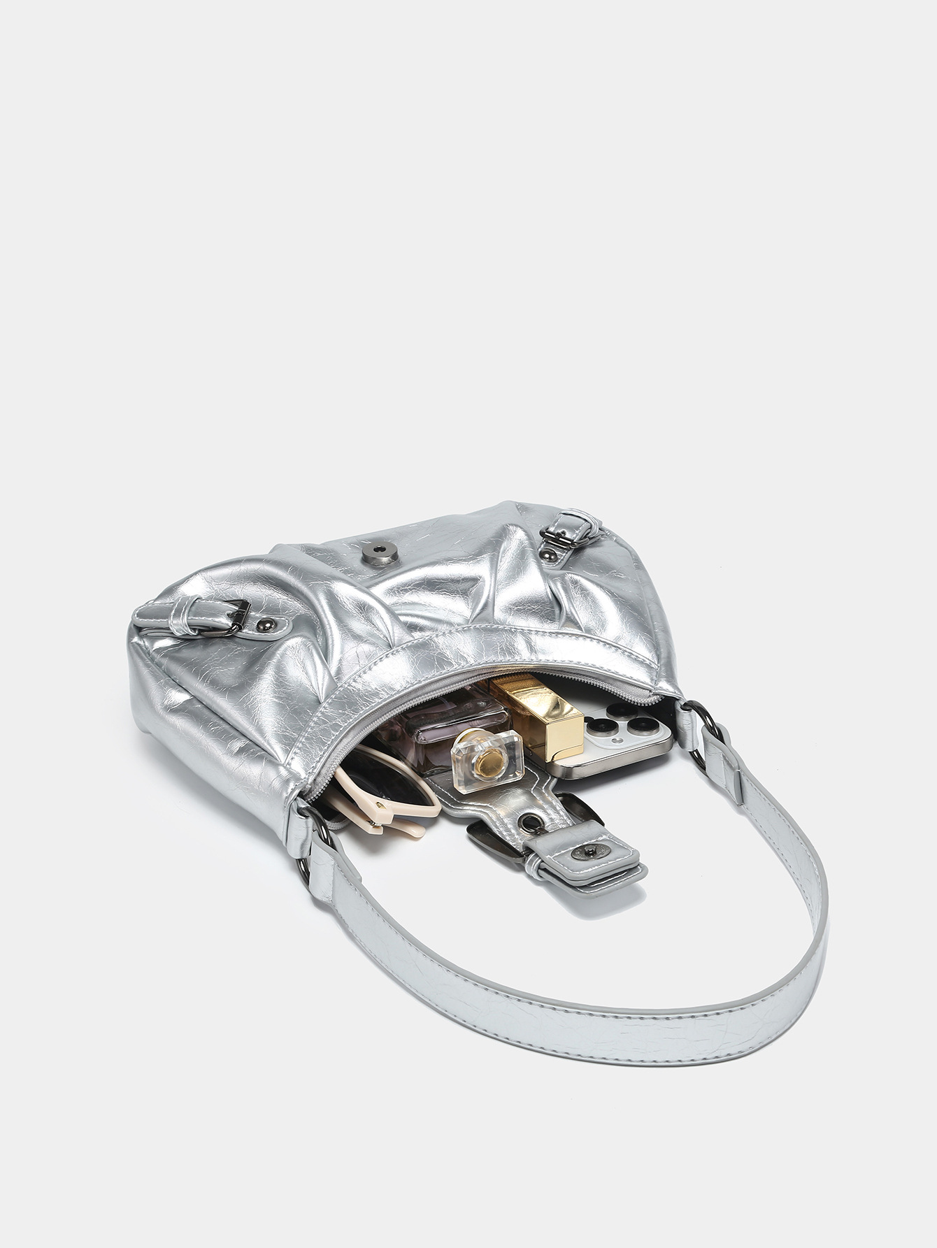 Luxury Y2K Bags - Damen Y2K Tasche Plissierte Hobo-Tasche Rote
