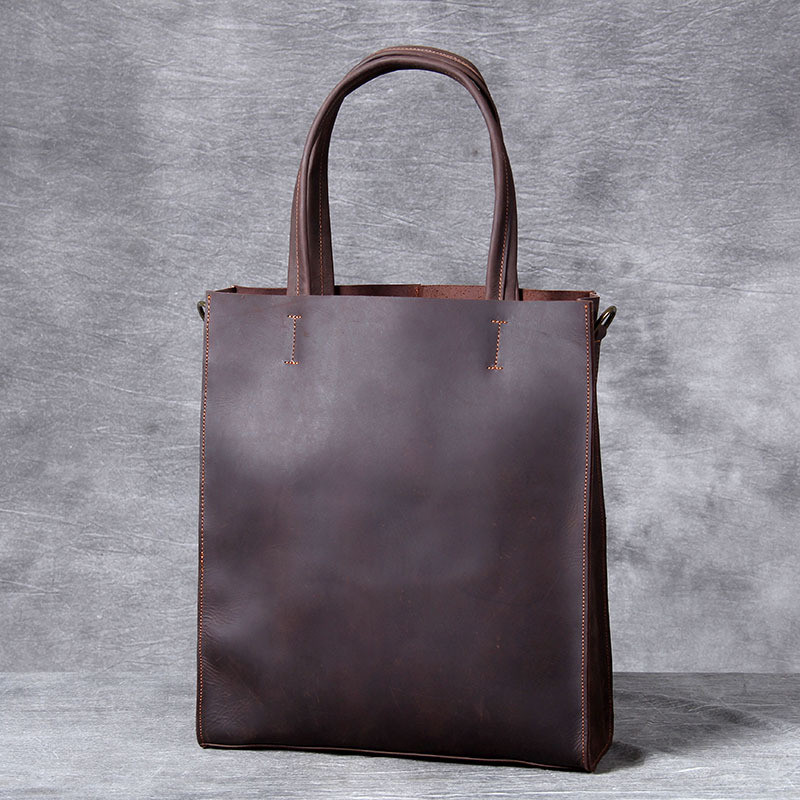 Luxury Bags Coach - Vintage echtes Leder Herren Handtasche einfache
