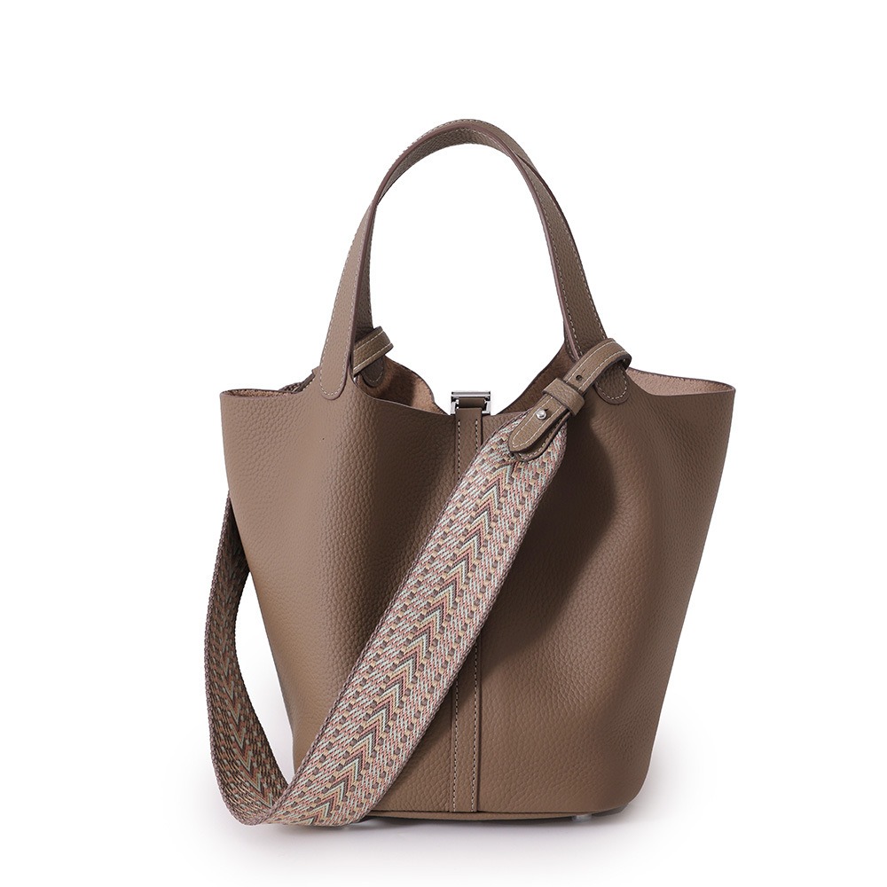 Luxury Bags Europe - Damen-Handtasche aus Rindsleder, Gemüsekorb-Design, Premium-Qualität, Einfach,