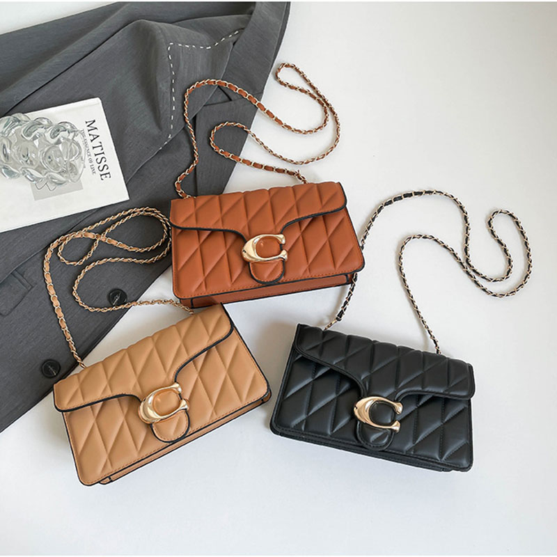 Luxury Bags Coach - 2026 High-End Mode Diamantmuster-Ketten-Umhängetasche, kleine quadratische